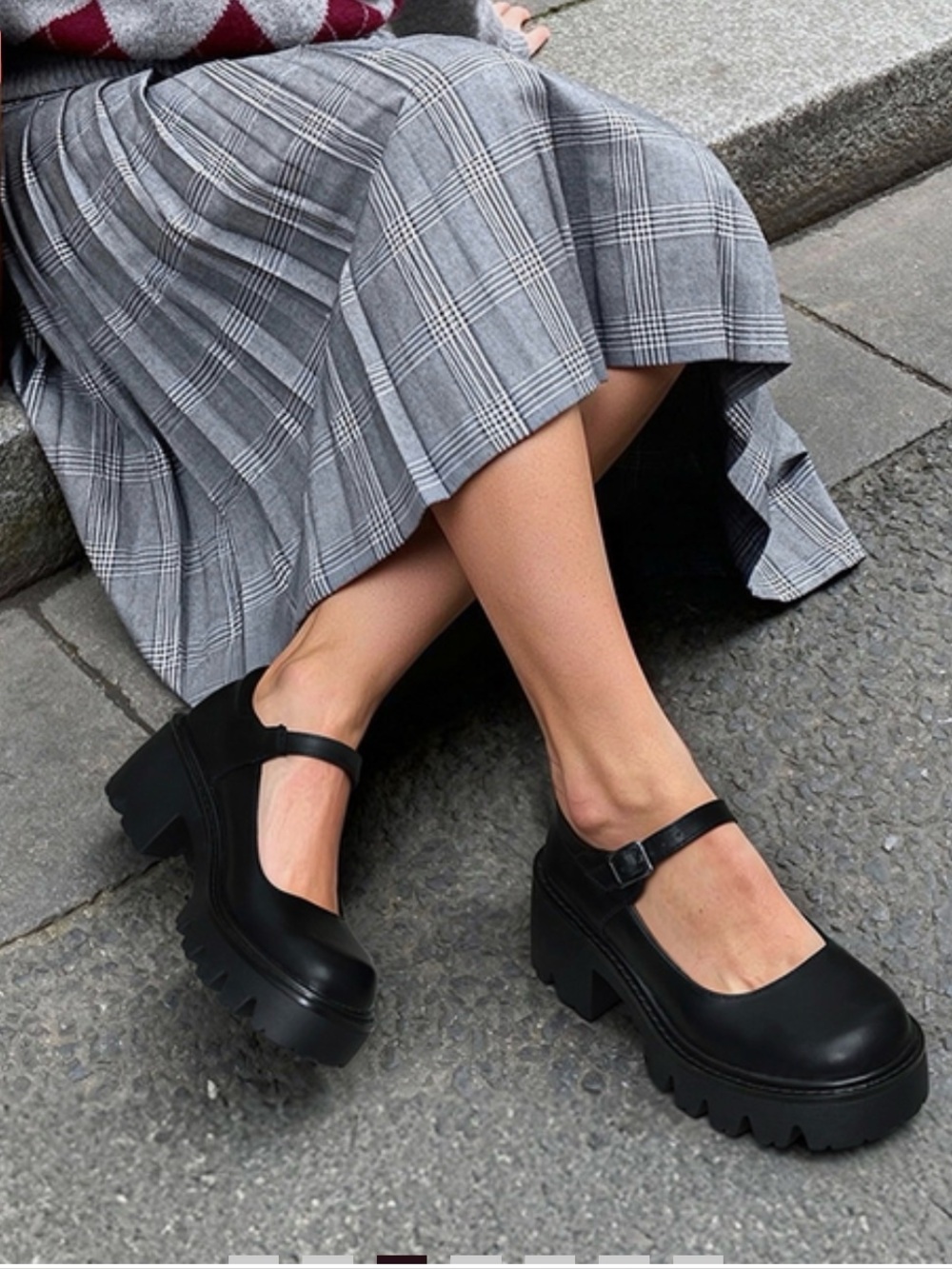 DREAM PAIRS Chunky Platform Mary Jane Pumps Sz 9 Punk Gorpcore Y2K Grunge